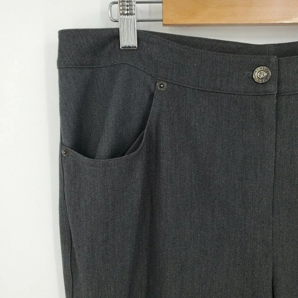 St. John Sport Women's Gray Zip Button Pants‎ Trousers with Stretch Size 12 - Picture 4 of 11